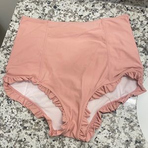 Kortni Jeane Ruffle High Waist Swim Bottoms